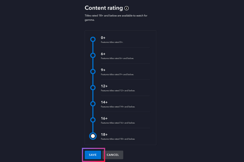 Content Restrictions and Rating on Disney+